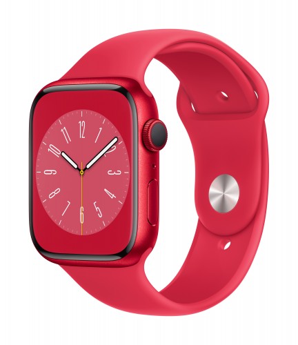 Apple Watch Series 8 GPS 45mm (PRODUCT)RED Aluminium Case with (PRODUCT)RED Sport Band - Regular | Unicorn Store