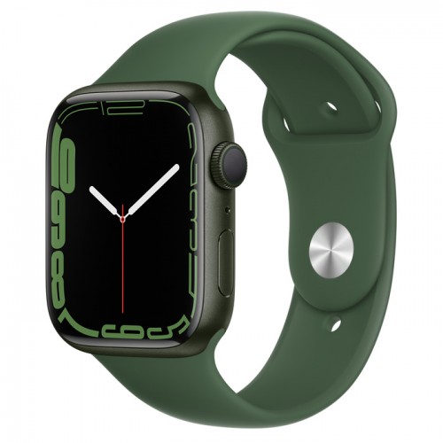 Apple Watch Series 7 GPS + Cellular Green Aluminium Case with Clover Sport Band - Regular