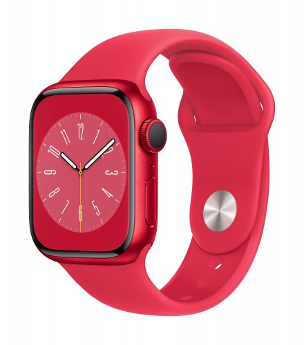 Apple Watch Series 8 GPS 41mm (PRODUCT)RED Aluminium Case with (PRODUCT)RED Sport Band - Regular | Unicorn Store