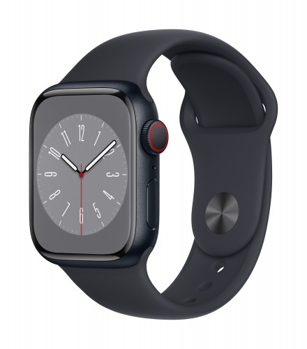 Apple Watch Series 8 GPS + Cellular 41mm Midnight Aluminium Case with Midnight Sport Band - Regular | Unicorn Store