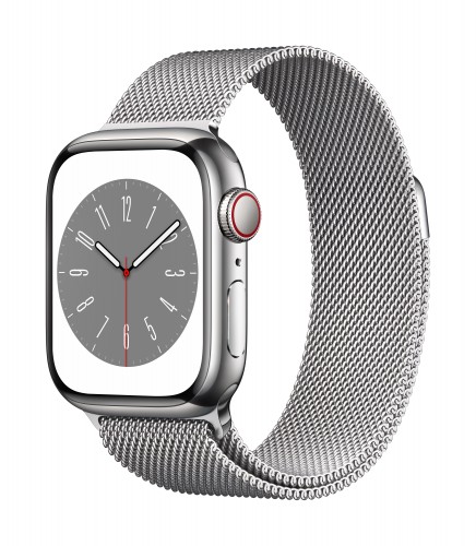 Apple Watch Series 8 GPS + Cellular 45mm Graphite Stainless Steel Case with Graphite Milanese Loop | Unicorn Store