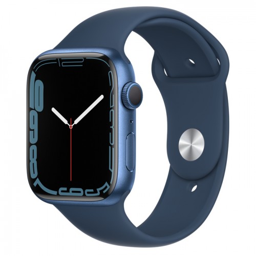 Apple Watch Series 7 GPS Blue Aluminium Case with Abyss Blue Sport Band - Regular