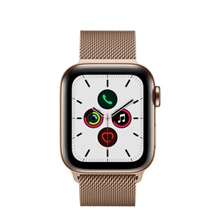 Apple Watch Series 5 GPS + Cellular 40mm Gold Stainless Steel Case with Gold Milanese Loop