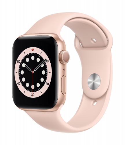 Apple Watch Series 6 GPS, 40mm Gold Aluminium Case with Pink Sand Sport Band - Regular | Unicorn Store